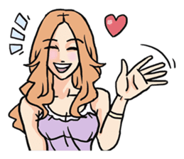 AsB - 109 The Comic Girl & The R Guy sticker #10464400