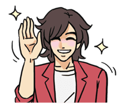 AsB - 109 The Comic Girl & The R Guy sticker #10464401