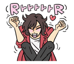 AsB - 109 The Comic Girl & The R Guy sticker #10464405