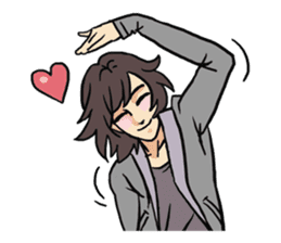 AsB - 109 The Comic Girl & The R Guy sticker #10464409