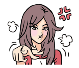 AsB - 109 The Comic Girl & The R Guy sticker #10464416