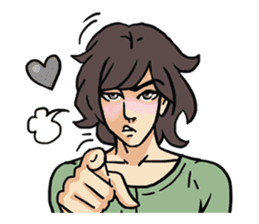 AsB - 109 The Comic Girl & The R Guy sticker #10464417