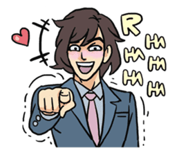 AsB - 109 The Comic Girl & The R Guy sticker #10464419