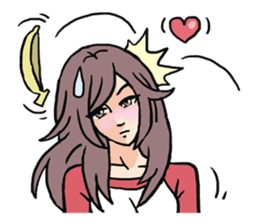 AsB - 109 The Comic Girl & The R Guy sticker #10464420