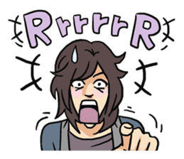 AsB - 109 The Comic Girl & The R Guy sticker #10464425