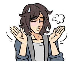 AsB - 109 The Comic Girl & The R Guy sticker #10464427