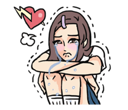 AsB - 109 The Comic Girl & The R Guy sticker #10464428