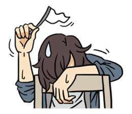 AsB - 109 The Comic Girl & The R Guy sticker #10464431