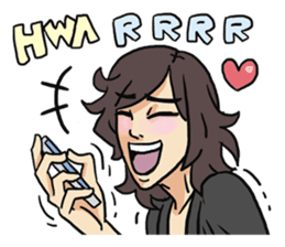 AsB - 109 The Comic Girl & The R Guy sticker #10464433