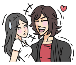 AsB - 109 The Comic Girl & The R Guy sticker #10464437