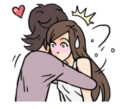 AsB - 109 The Comic Girl & The R Guy sticker #10464439