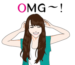 Asian beauty 2 sticker #10464539