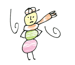 dumpling caterpillar 2 sticker #10464570