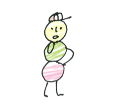 dumpling caterpillar 2 sticker #10464573