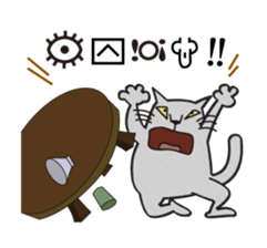 The Cat bad at speaking smoothly sticker #10464700