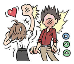 AsB - 110 Joy Girl / The Heart Player sticker #10464789