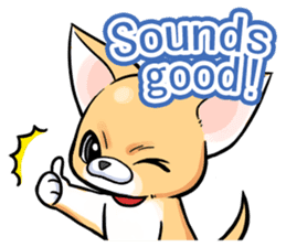 Together with Chihuahua!(English ver.) sticker #10465007