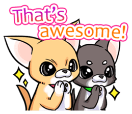 Together with Chihuahua!(English ver.) sticker #10465014