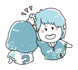 Girl also likes baseball 2 sticker #10468387