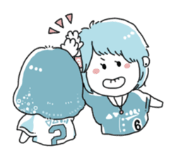 Girl also likes baseball 2 sticker #10468387