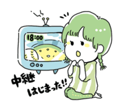 Girl also likes baseball 2 sticker #10468409