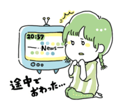 Girl also likes baseball 2 sticker #10468410