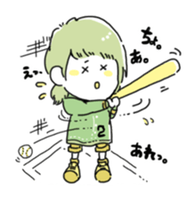 Girl also likes baseball 2 sticker #10468413