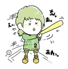 Girl also likes baseball 2 sticker #10468413