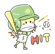 Girl also likes baseball 2 sticker #10468414