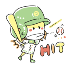 Girl also likes baseball 2 sticker #10468414