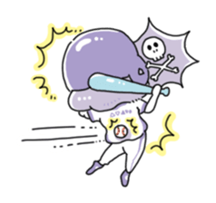 Girl also likes baseball 2 sticker #10468415