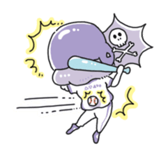 Girl also likes baseball 2 sticker #10468415