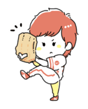 Girl also likes baseball 2 sticker #10468416