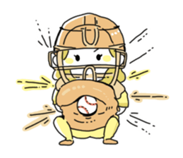 Girl also likes baseball 2 sticker #10468417