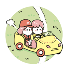 Girl also likes baseball 2 sticker #10468423