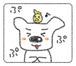 Bear of a strange ear sticker #10468596