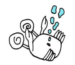 White crab sticker #10469325