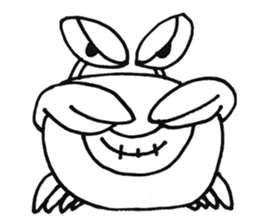 White crab sticker #10469334