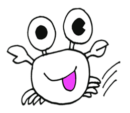 White crab sticker #10469337