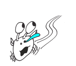 White crab sticker #10469342