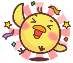 Funny round bird sticker #10469394