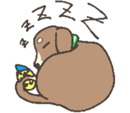 Good friend dog and chick sticker #10469507