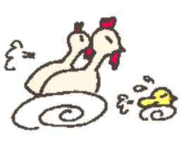 Good friend dog and chick sticker #10469524