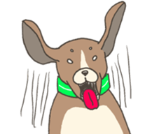 Good friend dog and chick sticker #10469543