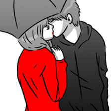Manga couple in love 3 sticker #10470570