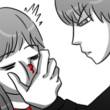 Manga couple in love 3 sticker #10470577