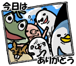 Group talk.That bird with friends. sticker #10471741