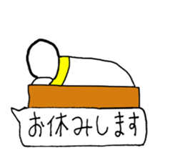 Stick man living in the balloon sticker #10472134