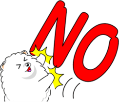 Pomeranian 3 "white Pomeranian" sticker #10472322