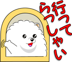 Pomeranian 3 "white Pomeranian" sticker #10472325